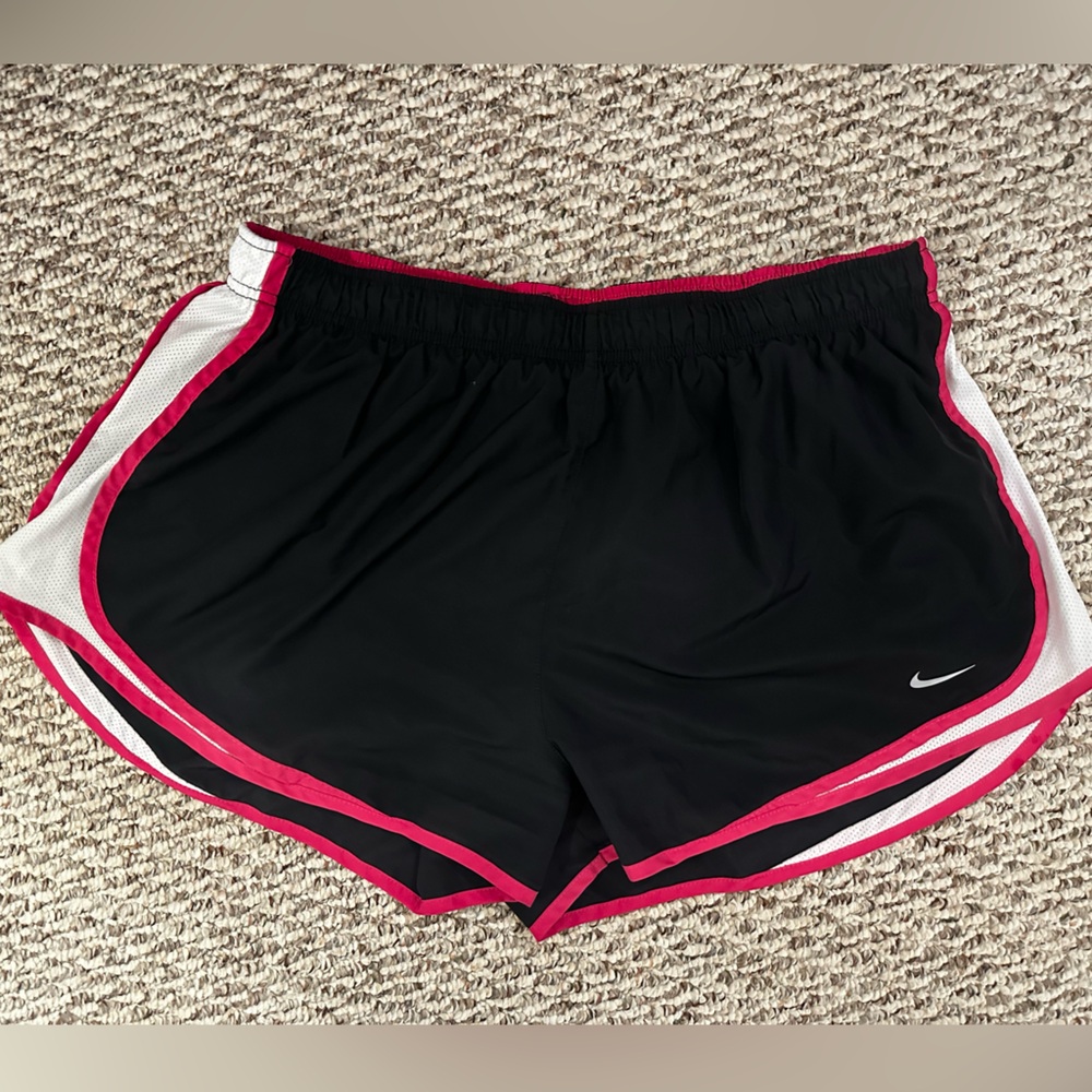 Nike Black and Pink Athletic Shorts Lightweight Design